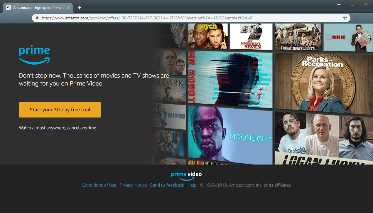 Prime video free trial